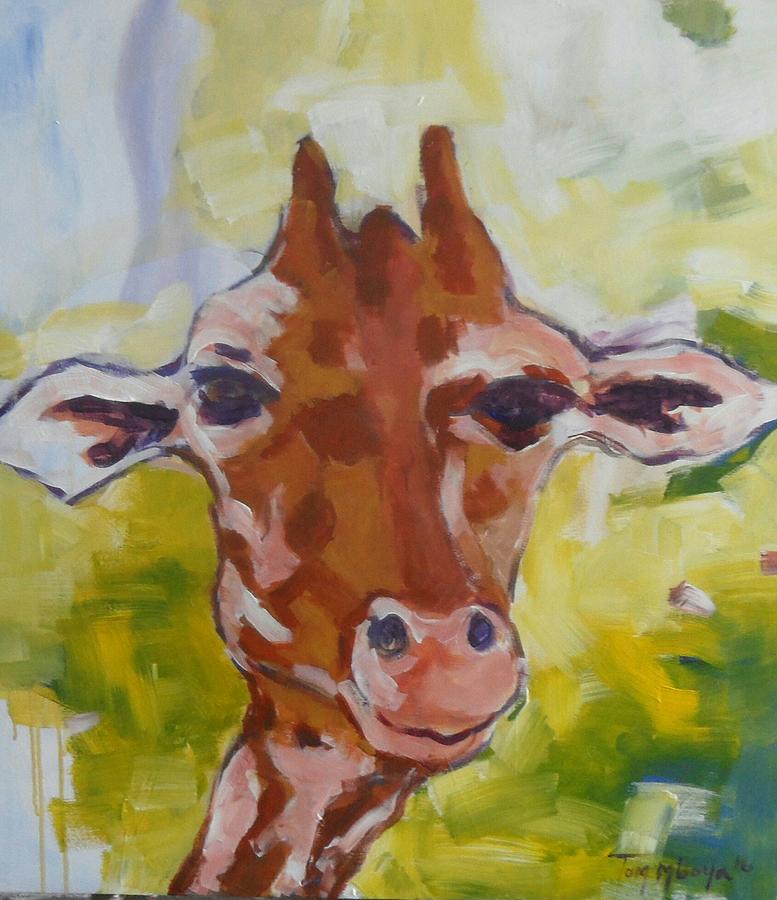 Baby giraffe Painting by Tom Mboya Opiyo - Fine Art America