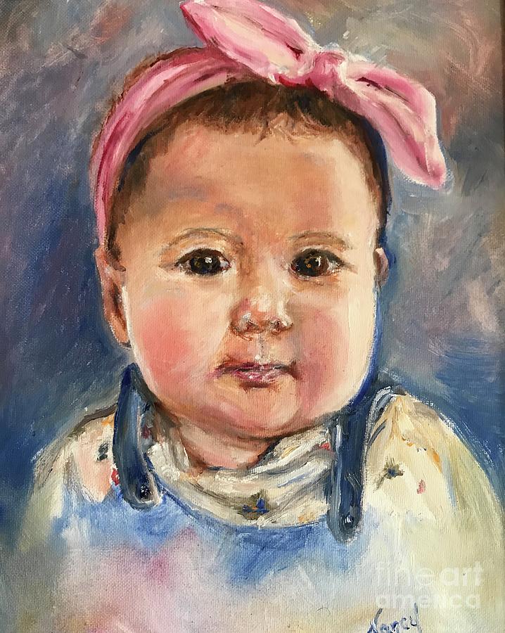 Baby girl Painting by Nancy Anton