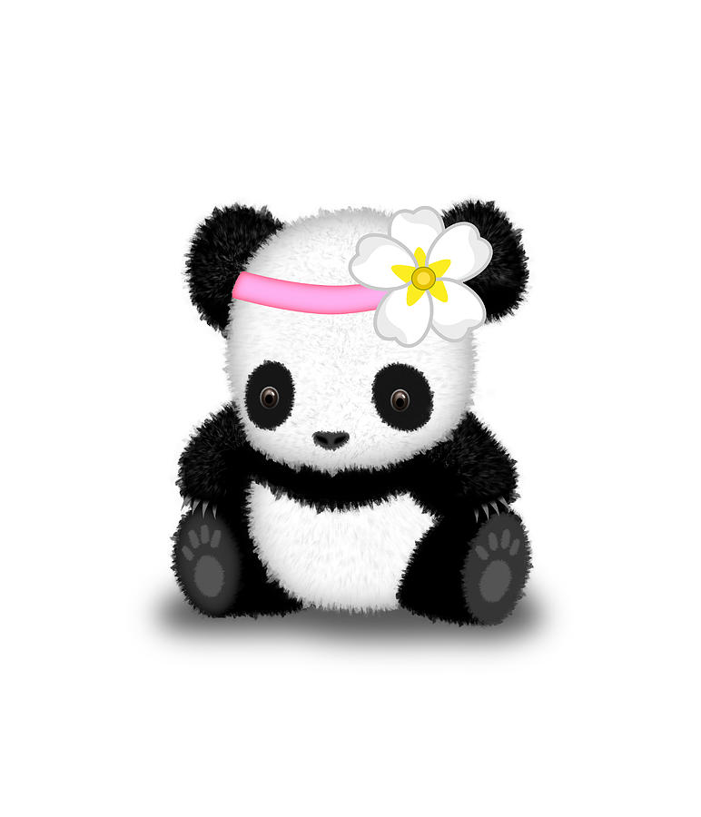 Baby Girl Panda Digital Art by John Wills