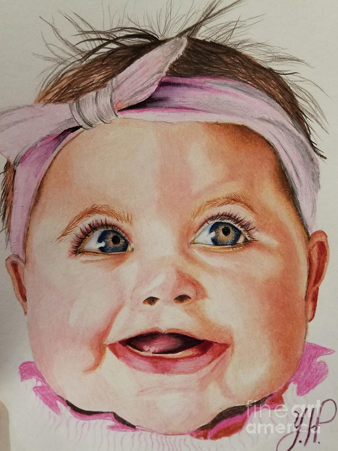 Baby Girl Digital Art by Yenni Harrison
