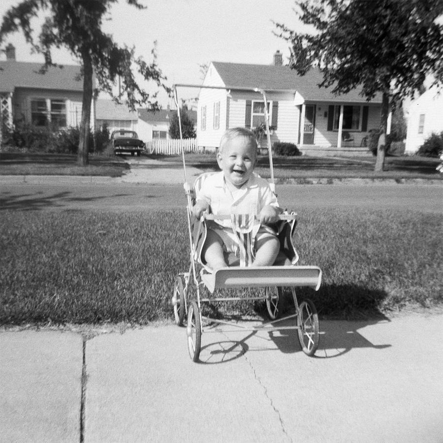 Baby In Stroller 1959, Retro Photograph by NNehring