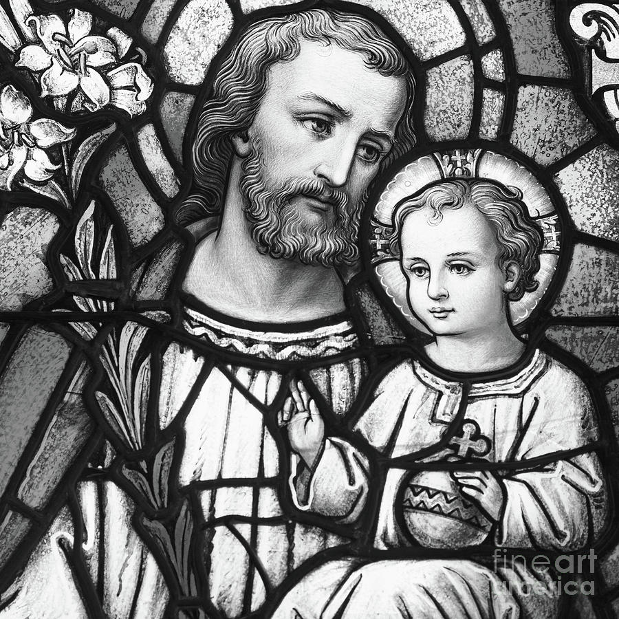 Baby Jesus with Saint Joseph Photograph by Munir Alawi