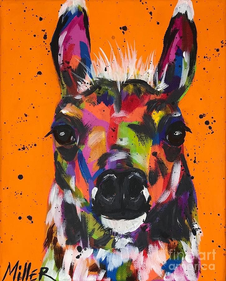 Baby Llama Painting by Tracy Miller