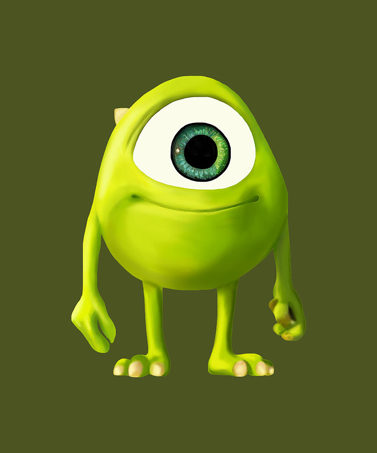 Anime Painting - Baby Mike Wazowski Original Drawing Baby red by Fred Lloyd