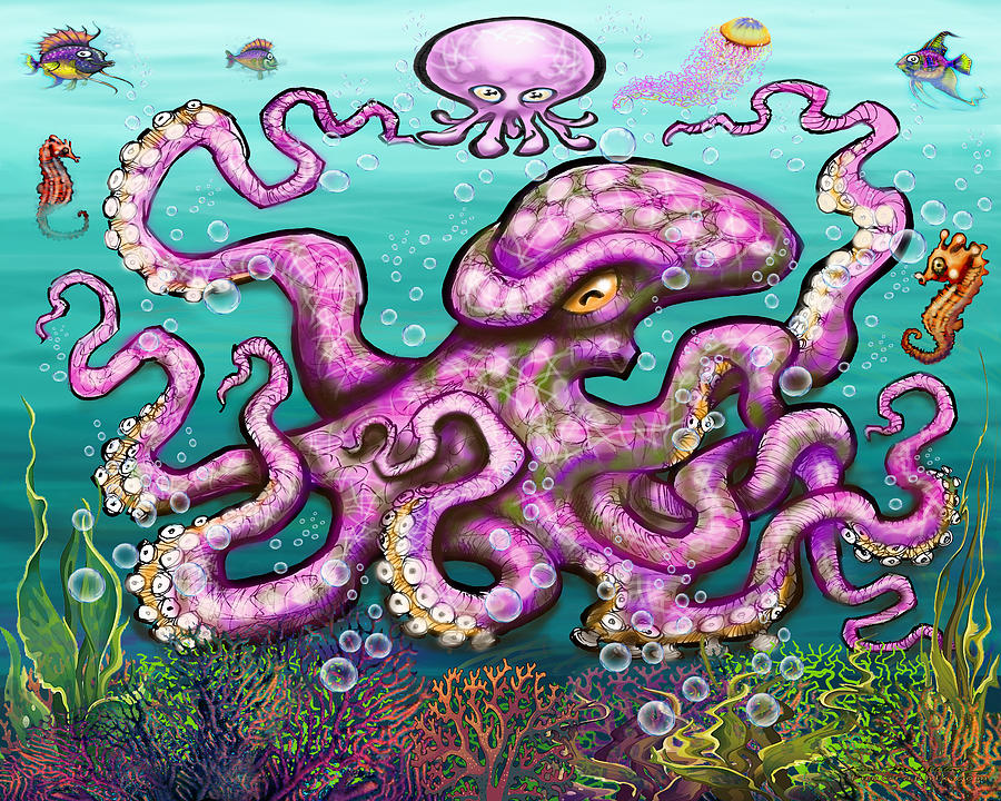 Baby Octopus Digital Art by Kevin Middleton