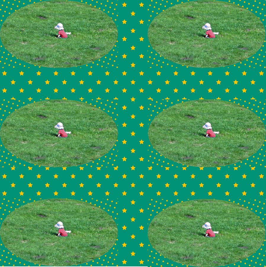 Baby on the Lawn Patchwork by Wilma Barnwell Baby on the Lawn Patchwork by Wilma Barnwell