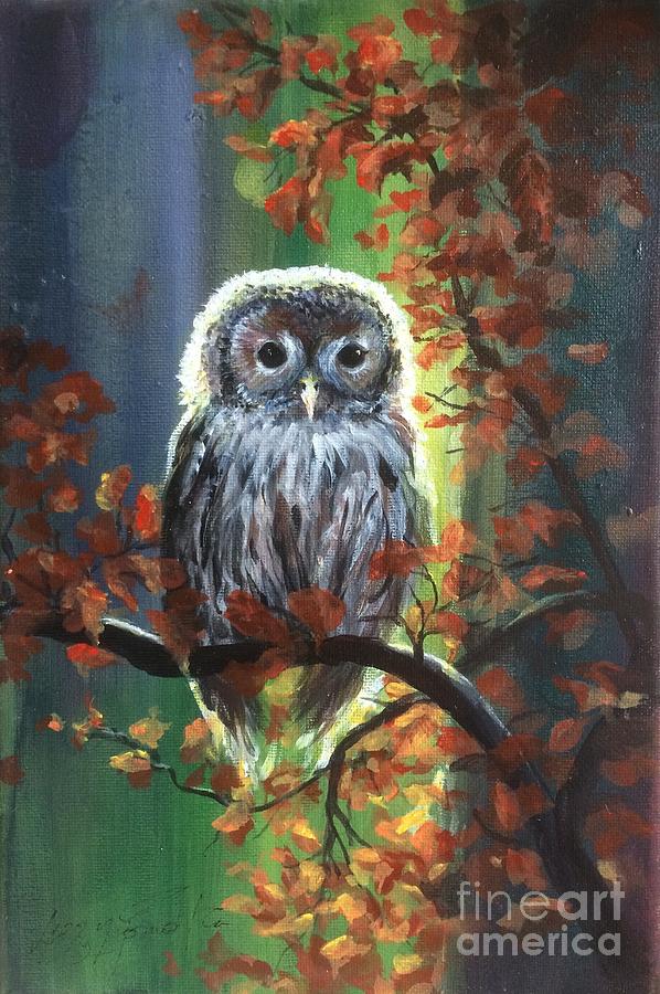 Baby Owl Painting