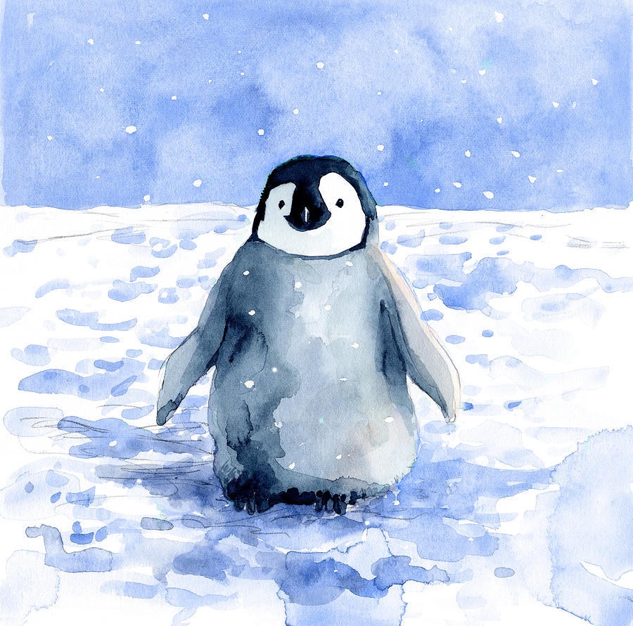 Baby Penguin Painting by Estelle Corke - Fine Art America