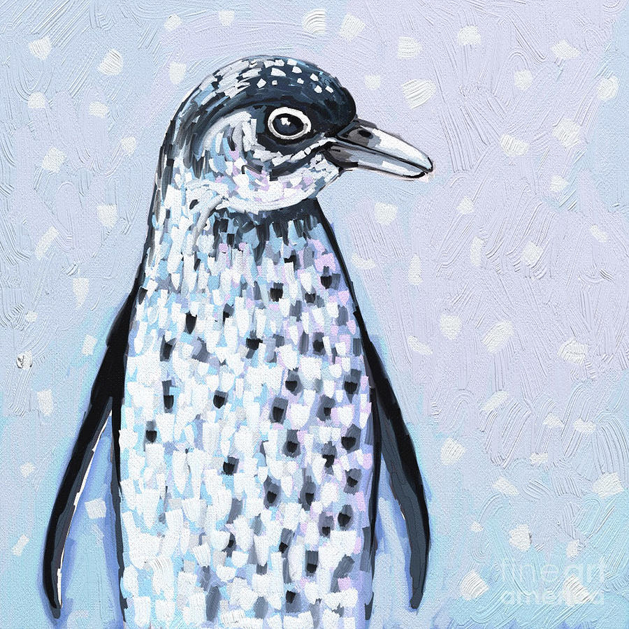 Baby Penguin Painting by Lucia Stewart