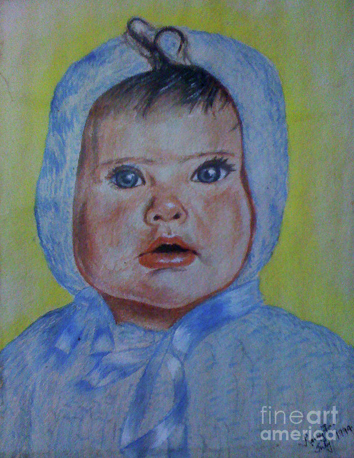 Baby Portrait Painting by Remy Francis