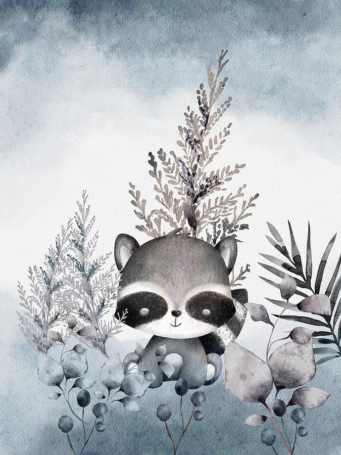 Baby Raccoon Loves To Explore The Nature Painting by Johanna Hurmerinta