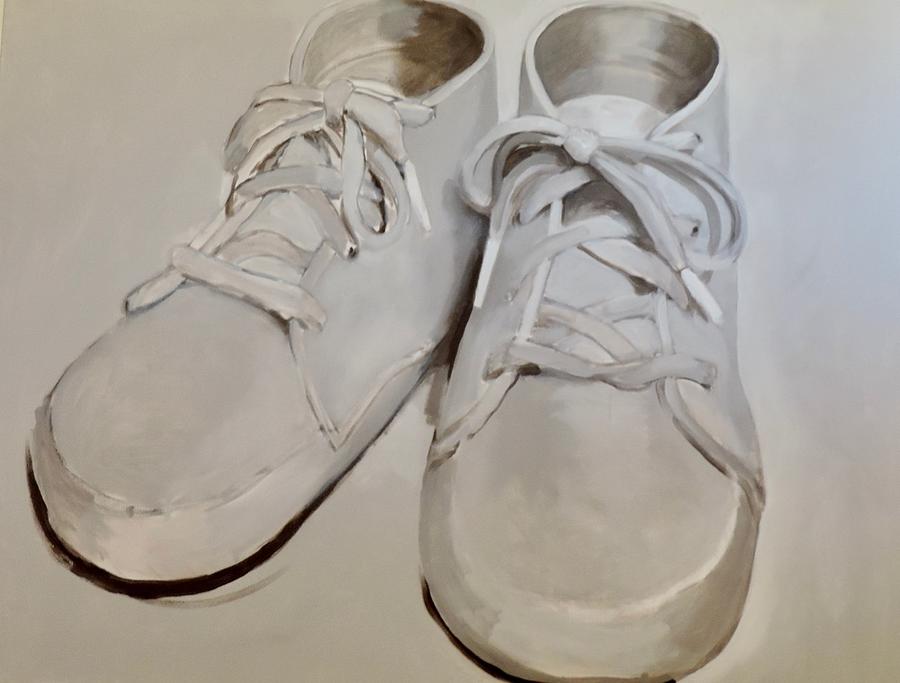 Baby Painting - Baby Shoes by Walt Maes