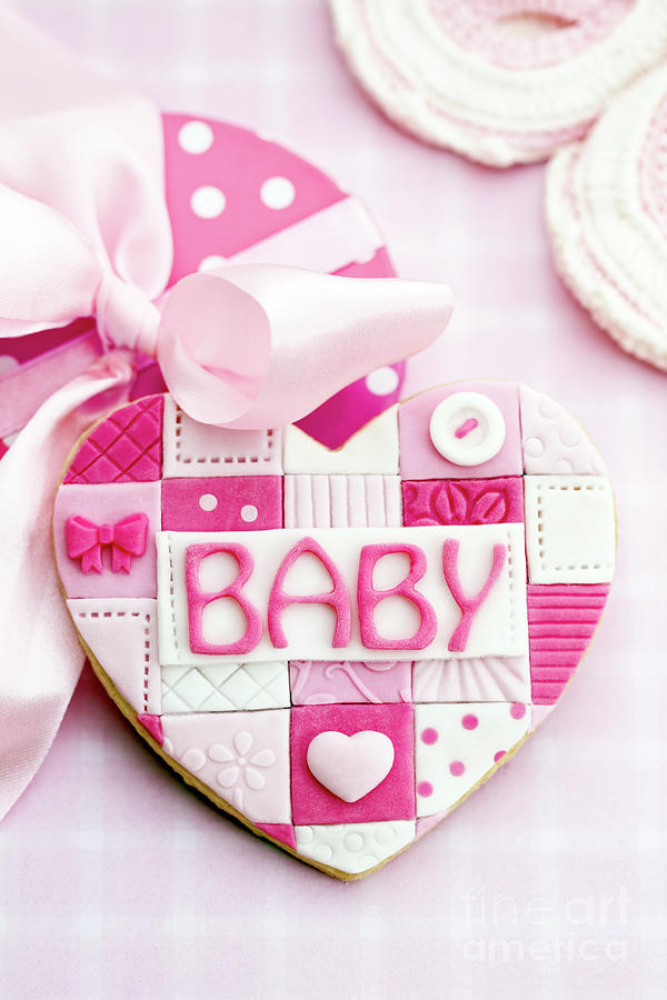 Cookie Photograph - Baby shower cookie by Ruth Black