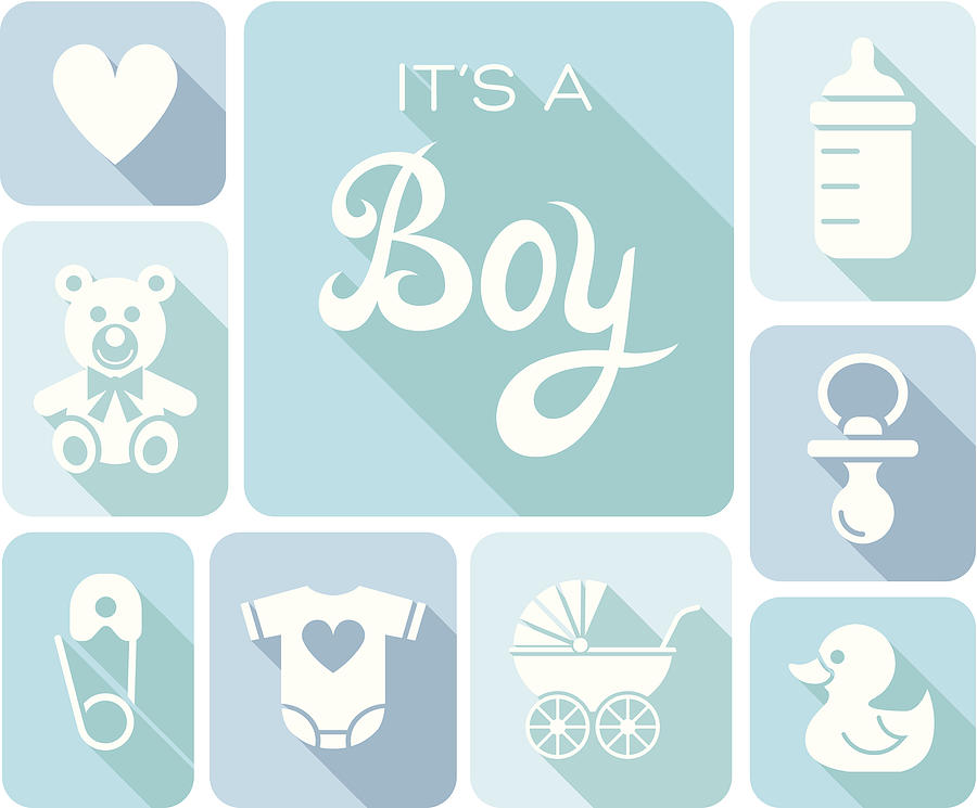 Baby shower - Its a Boy Drawing by VladSt