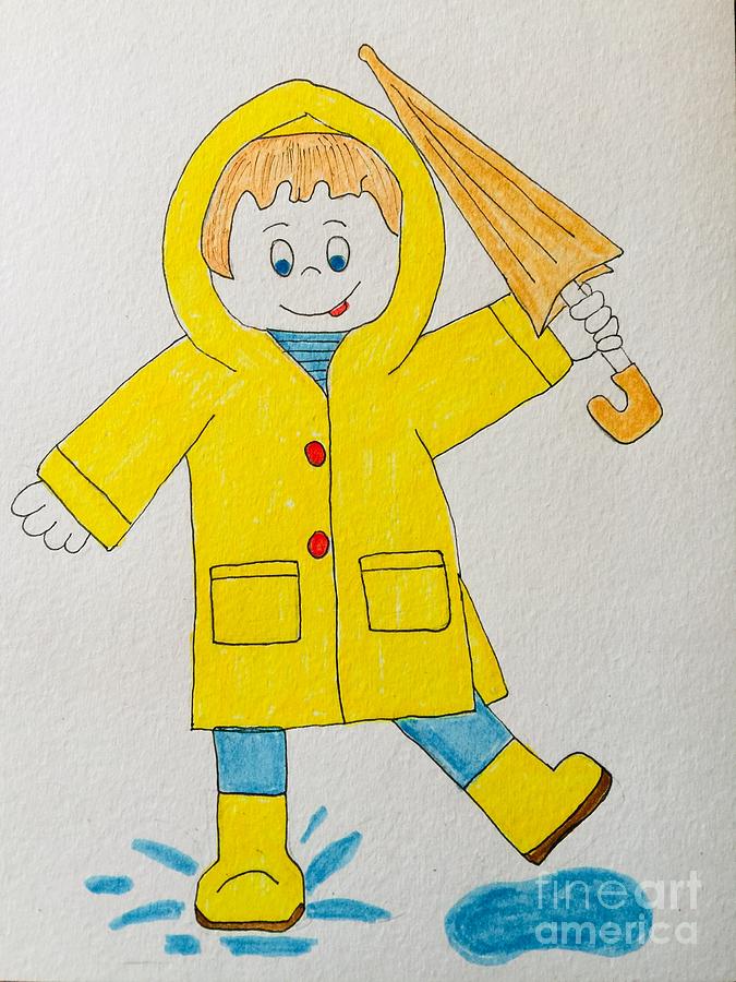 Baby Spanks In Puddles Drawing by Irina Pokhiton - Pixels