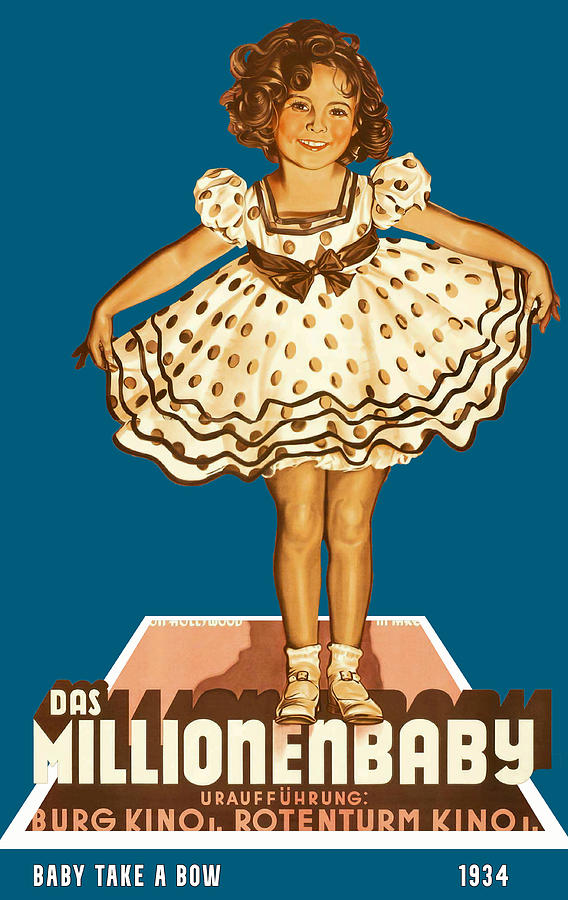 Shirley Temple Mixed Media - Baby Take a Bow, 1934 - 3d movie poster by Movie World Posters