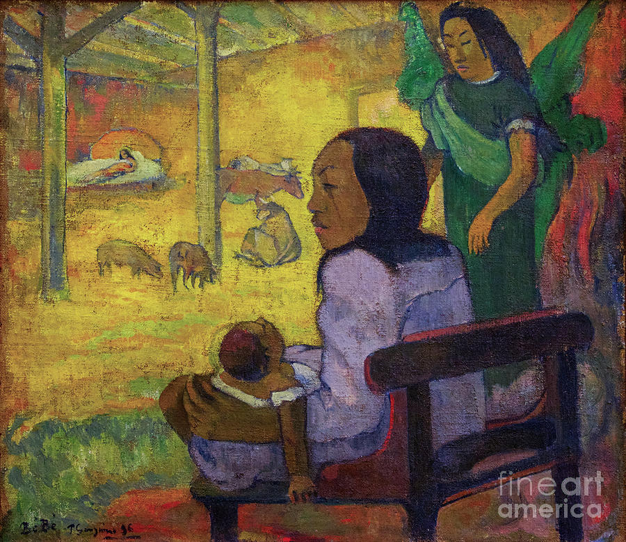 Paul Gauguin Photograph - Baby, The Nativity, Nativity of Tahitian Christ, 1896 by Kate Kimber