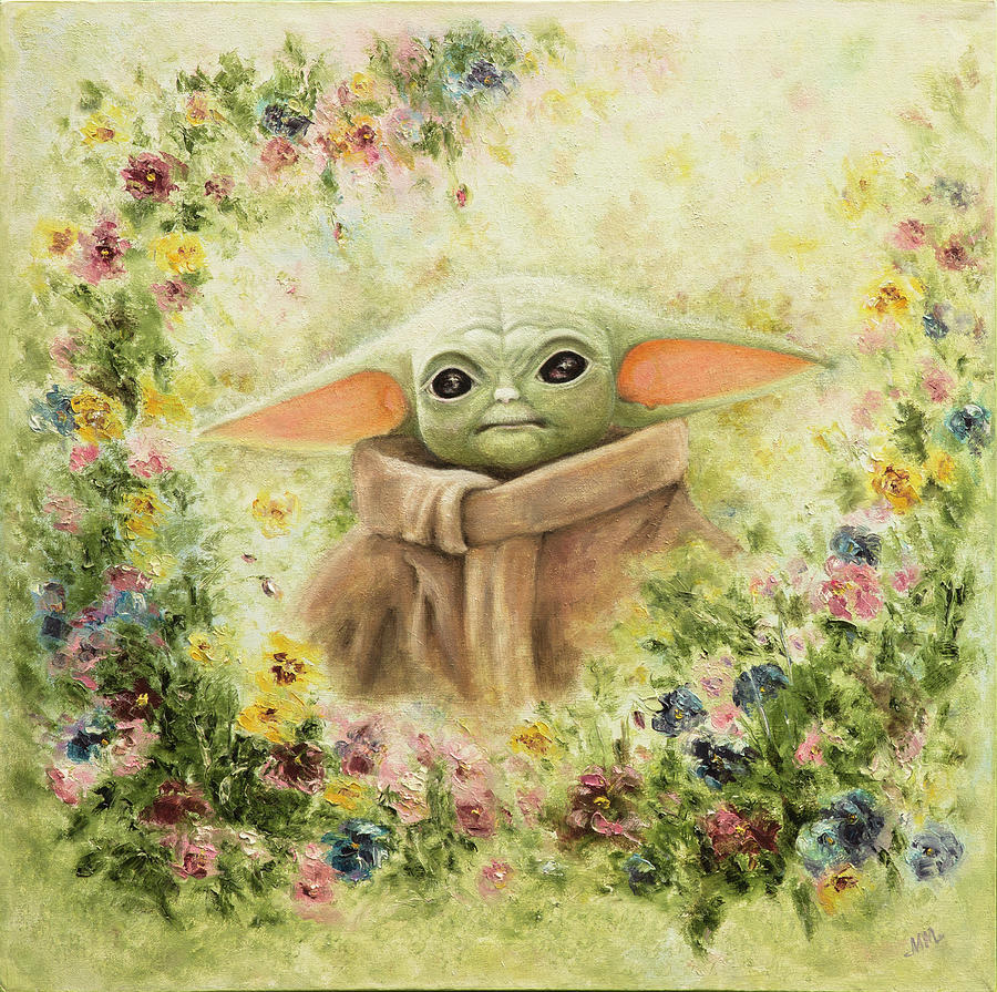 Baby Grogu Painting by Mila Moroko - Fine Art America