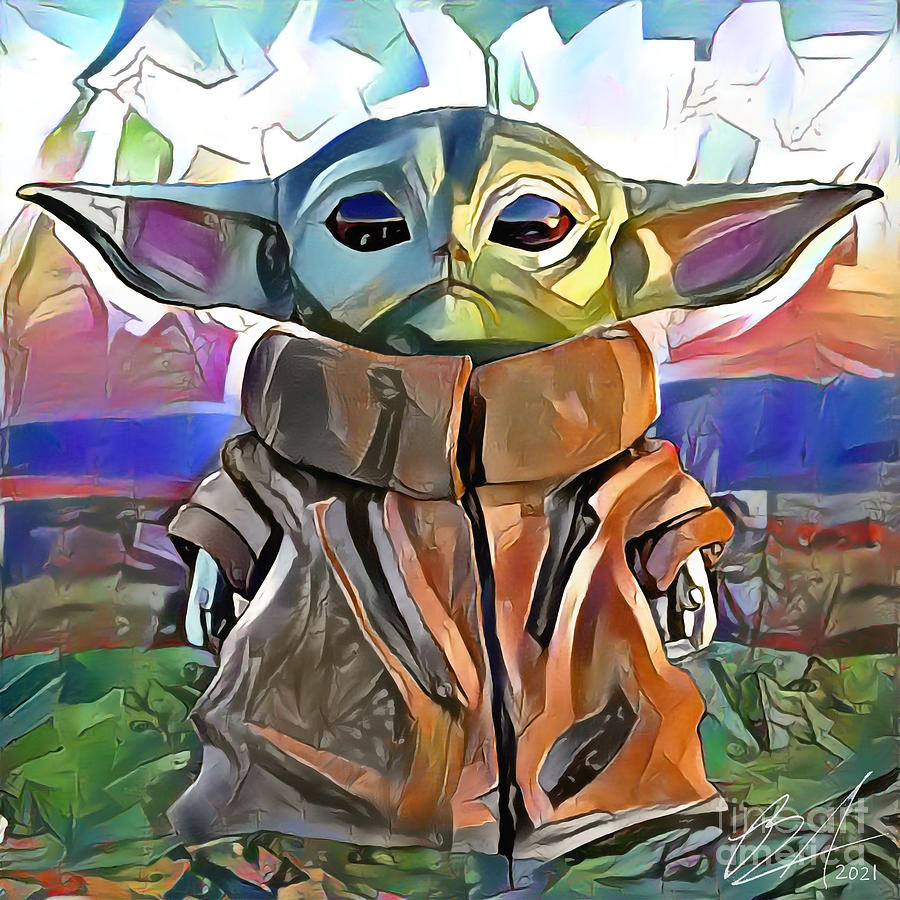 Baby Yoda 2021 Painting by Ryan Anderson | Fine Art America