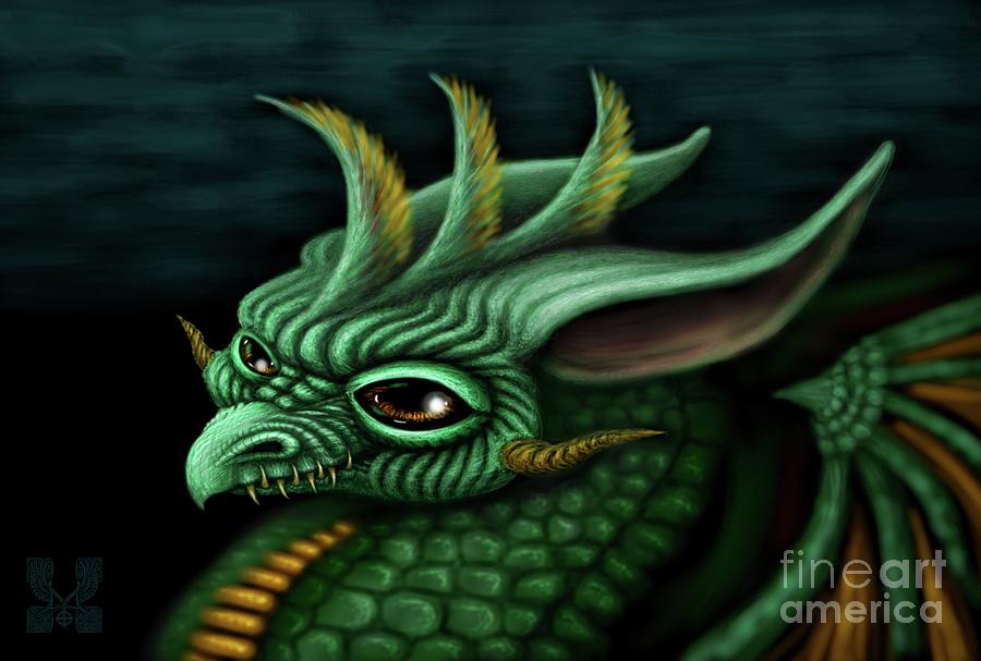 Baby Yoda Dragon Digital Art by Dale Crum