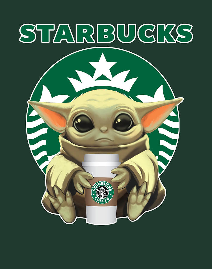 Baby yoda Hug Starbucks Print Short Sleeve Graphic s Best STROKE ...