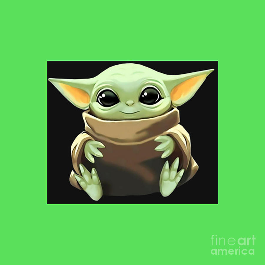 Baby Yoda Drawing by Karen Yuliarti - Pixels