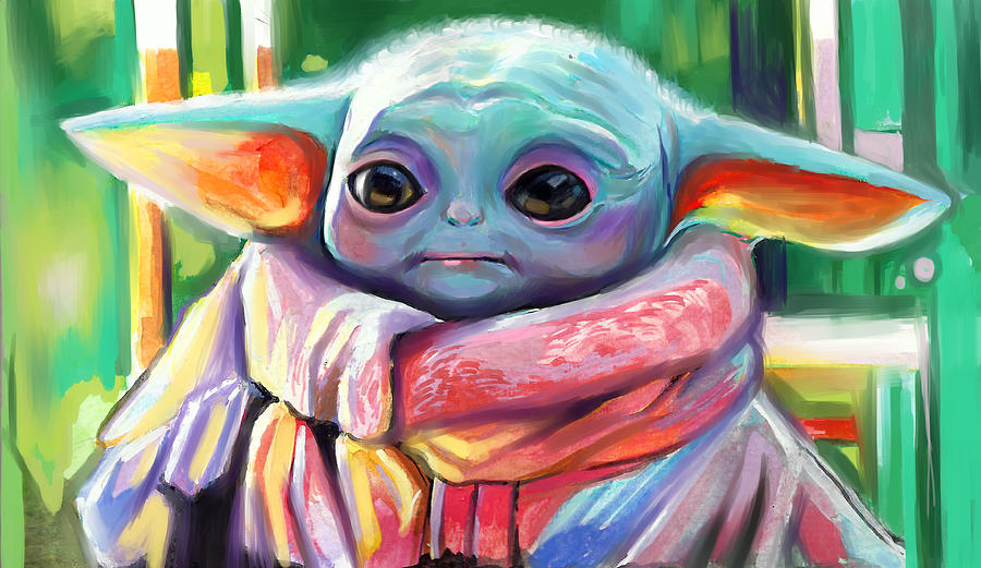 Baby Yoda Painting Kit - Uncorked Canvas