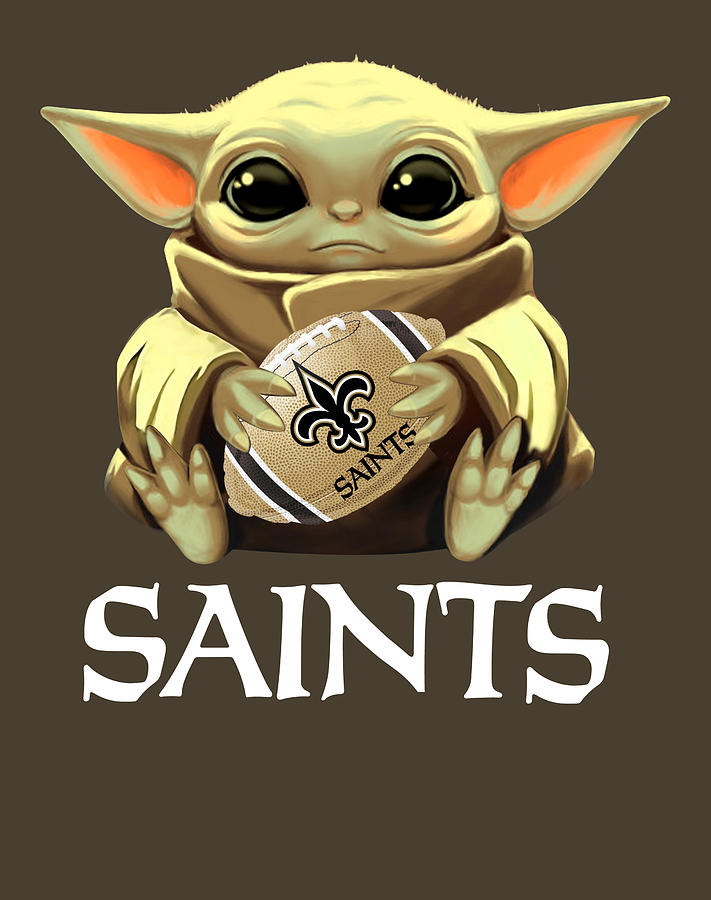 Baby Yoda New Orleans Saints Shirt For Men And Women Graphic Retro Shirt  For Women Mens Casual Graph Digital Art by Lana Entringer - Pixels