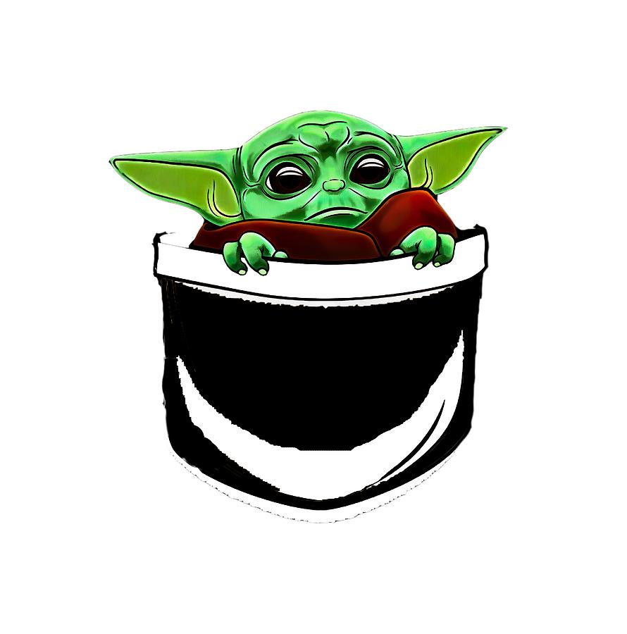 Baby Yoda pattern Star Wars Digital Art by Aghoulad Hafida - Fine Art ...