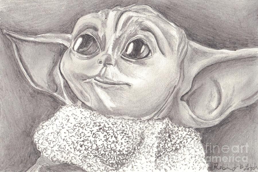 Baby Yoda Drawing By Robin Latsch Pixels