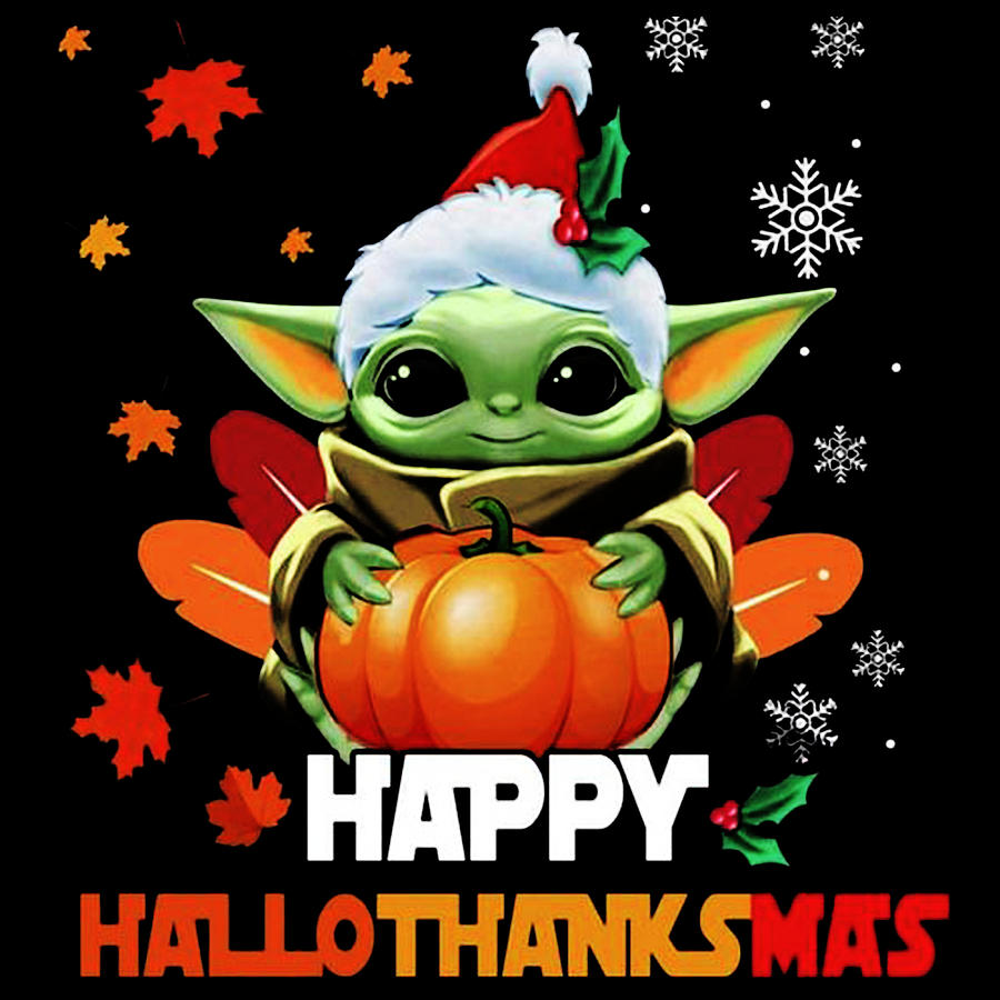 Halloween Illustration of Baby Yoda Wearing a Cartoon Witch Hat · Creative  Fabrica