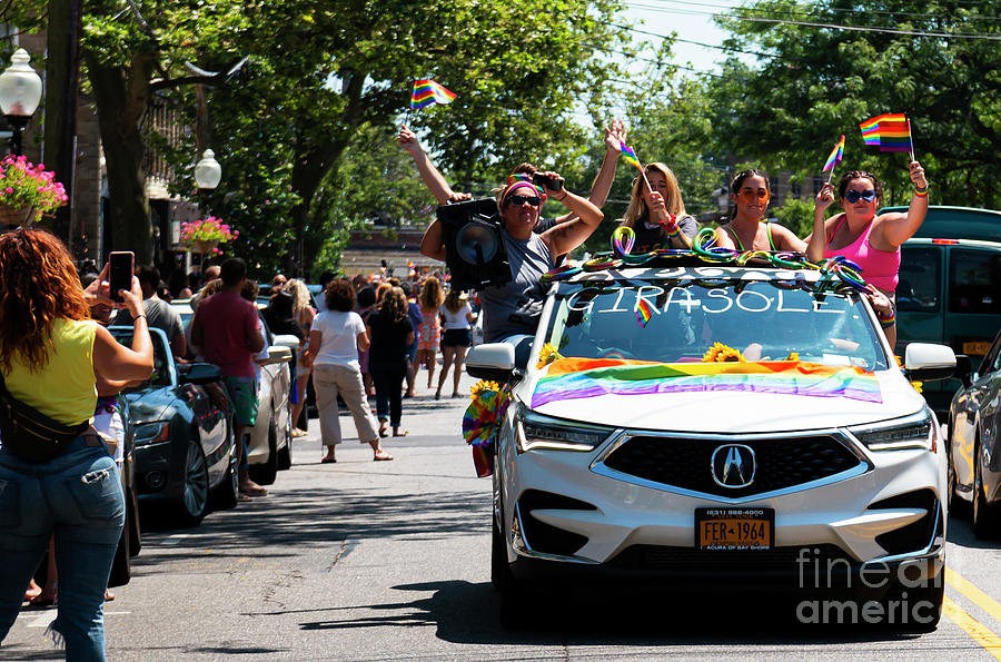 Babylon Village Pride Car Parade Celebration Photograph by David Wood