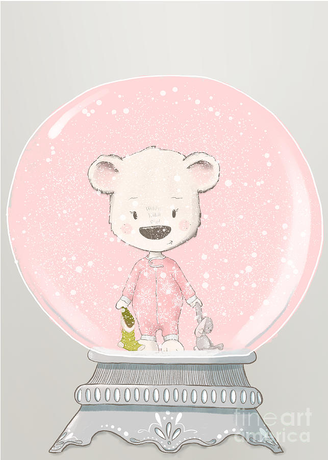 Babys Christmas Pink Digital Art by Sandra Clark