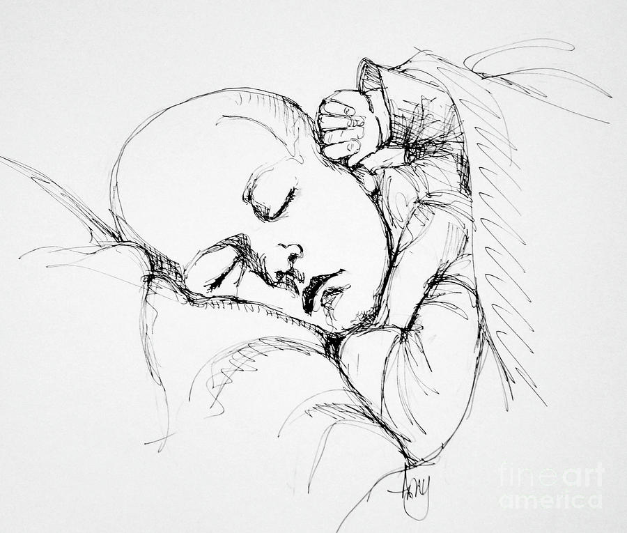 BabyW Drawing by Amy Stielstra
