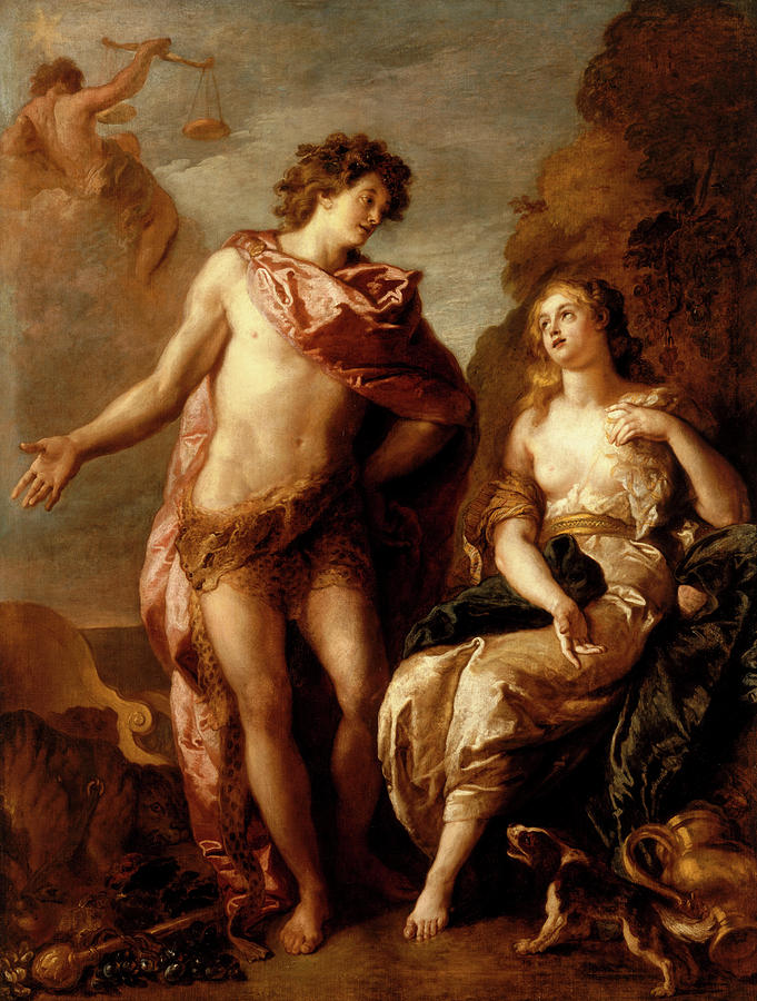 Bacchus and Ariadne, 1699 Painting by Charles de La Fosse - Fine