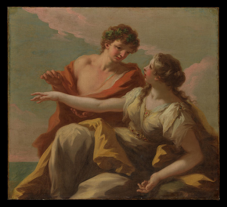 Bacchus and Ariadne 1720s Giovanni Antonio Pellegrini Italian Painting by MotionAge Designs