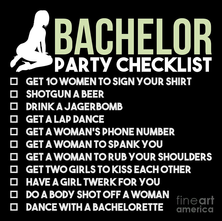 Funny Bachelor Party Checklist