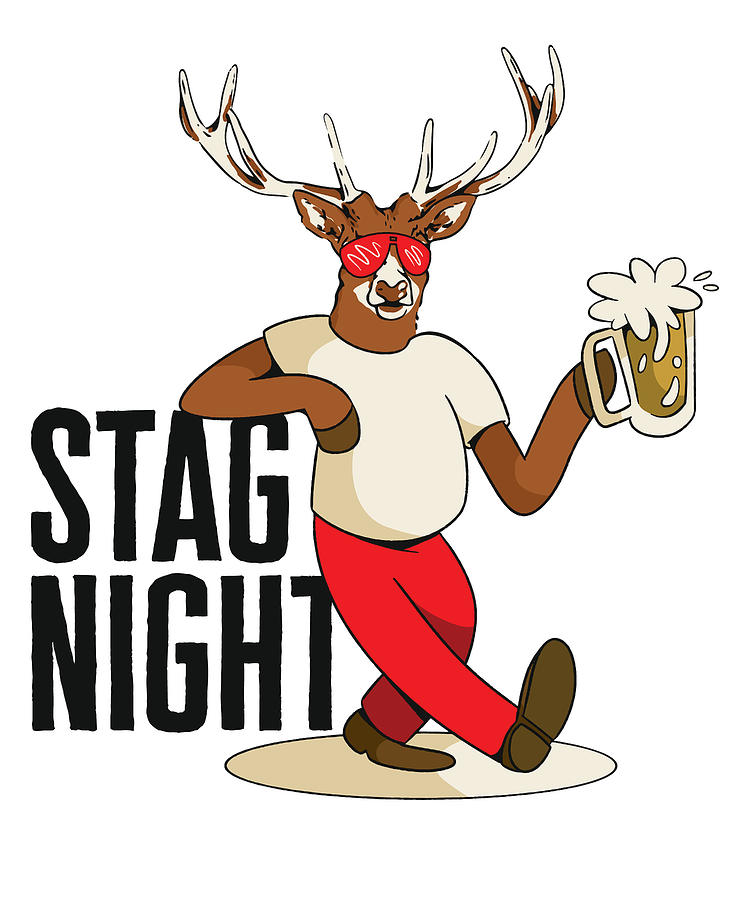 Bachelor Digital Art - Bachelor Stag Night Drinking Celebration by Toms Tee Store