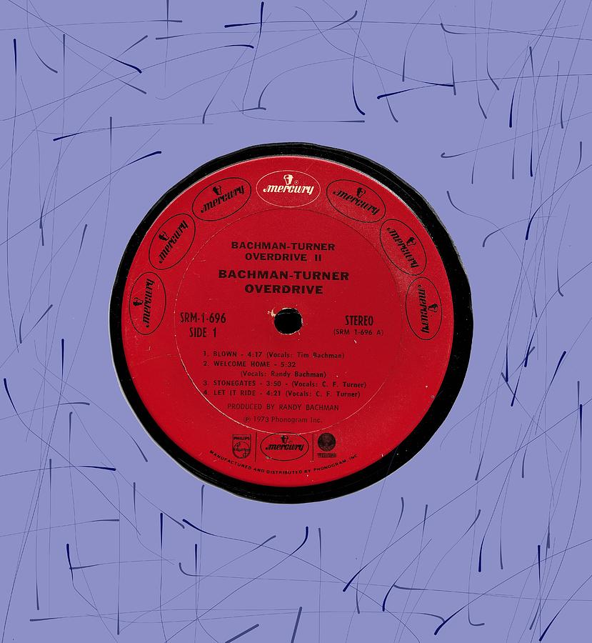 Rock Music Painting - Bachman Turner Overdrive II LP Label by Doug Siegel