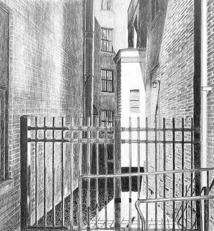 Back Alley Drawing by Nicholas Casciano - Fine Art America