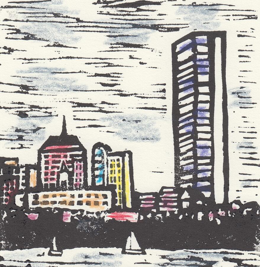 Back-Bay, Boston Digital Art by Dominique Lecomte Back-Bay, Boston Digital Art by Dominique Lecomte