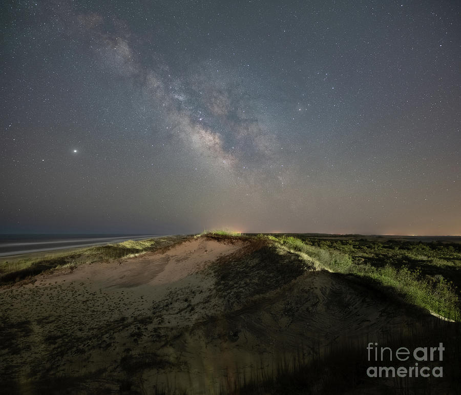 Back Bay Dunes At Night Photograph by Michael Ver Sprill
