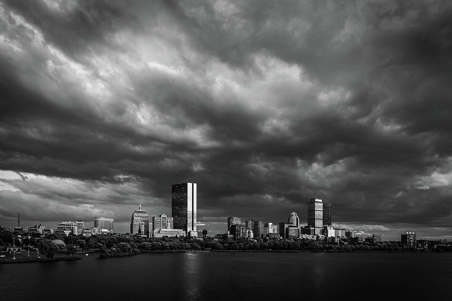 Back Bay in Black and White Photograph by Kristen Wilkinson