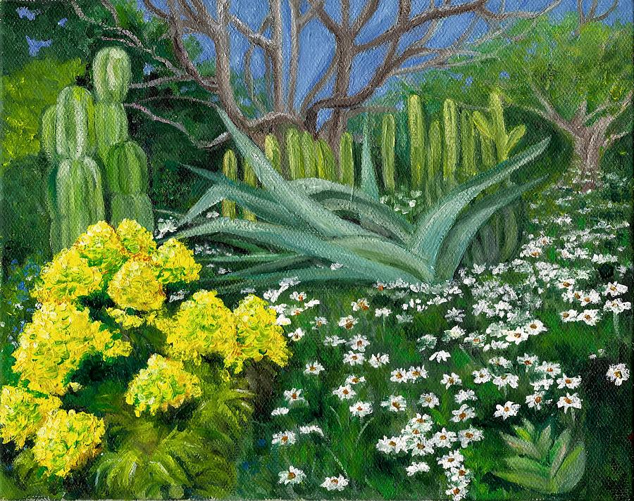 Nature Painting - Back Bay Succulents by Barbara Esposito