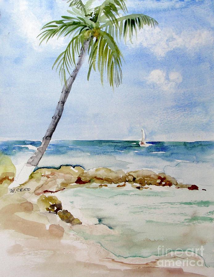 Back Beach Study Painting by Mafalda Cento