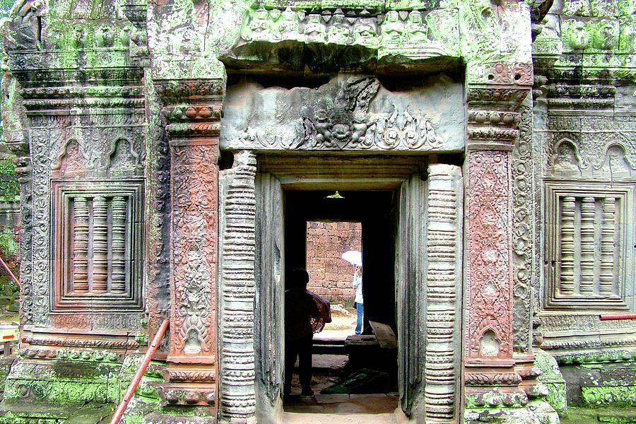Back Doorway to Ta Prohm in Angkor Wat Archeological Park, Cambodia Photograph by Ruth Hager