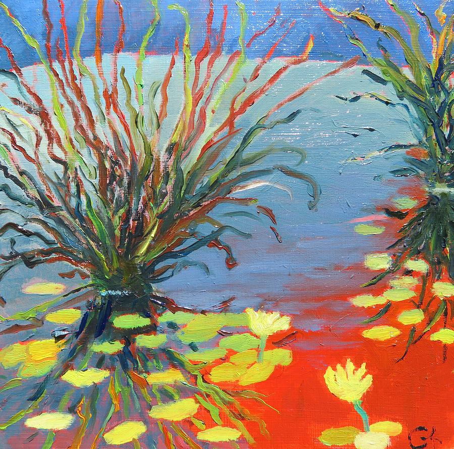 Pond Painting - Back fo the Pond by Gary Coleman