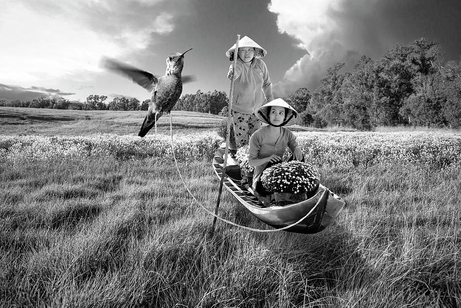 Back From the Fields BW Photograph by Perry Hambright