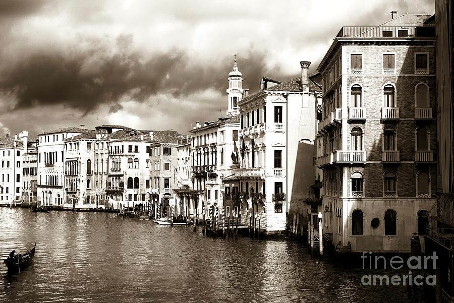 Back in Time on the Grand Canal Venice Photograph by John Rizzuto