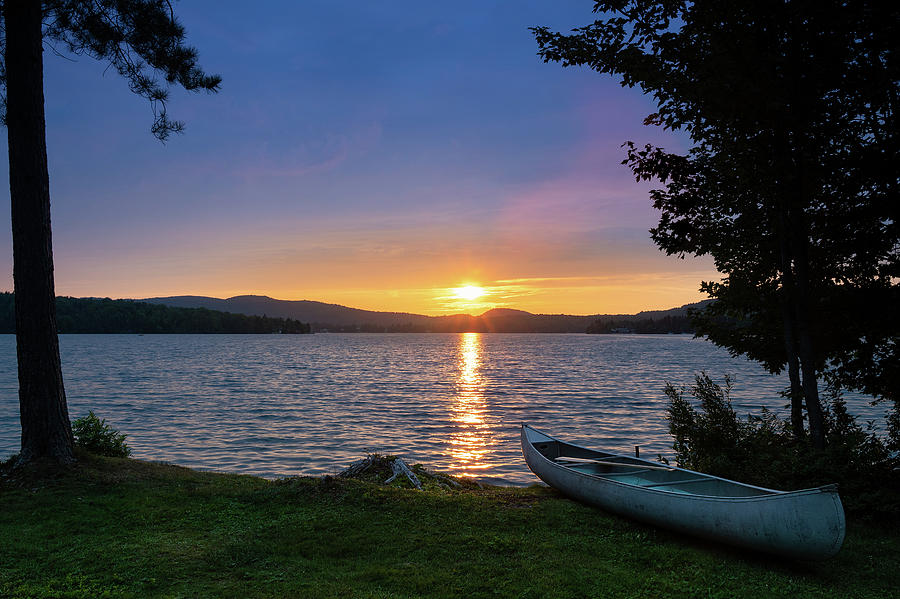 Back Lake Sunset, Pittsburg, New Hampshire Photograph by Dawna Moore Photography